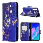 Huawei Wonderland P40 Lite E kotelot - Perhosmalli Violetti