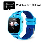 Prograce Montre Connectée Pour Enfants,Montre Intelligente Avec Caméra,Compte À Rebours,Jeu,Alarme Numérique,Chronomètre,Jouets Pour Filles Et Garçons - Type 32g Blue Watch