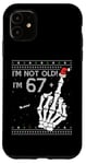 Coque pour iPhone 11 67 + 1 Flip Off Middle Finger - Funny Skull 68th Birthday