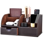 KINGFOM™ 7 Compartiments en PU Cuir Multi-Fonctionnels Organisateur de Bureau