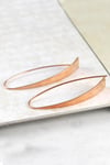 Elliptical Sterling Silver Hoop Earrings