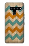 Vintage Wood Chevron Graphic Printed Case Cover For LG V50, LG V50 ThinQ 5G