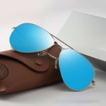 Ray Ban 3025 112/19 Aviator Guldram med GRÖNT SPEGELglas - STORLEKAR (5)