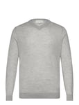 Tom Tailor Fine Merino V-Neck Knit Grå