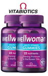 2 X 60 vitabiotics Wellwoman Berry Flavoured Gummies Vitamin Vegan Friendly