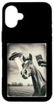 Coque pour iPhone 16 Plus Alien Horse UFO Meme Funny Cowboy Cowgirl Weird