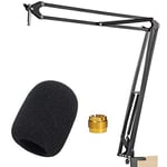 YOUSHARES Rode NT1A Mic Stand with Pop Filter - Microphone Boom Arm Stand with Windscreen Foam Cover for NT1A, NTK, K2, NT2 A Rode Podcaster