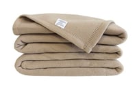 Poyet Motte Poleco Blanket in Polyester Fleece - Sand, polyester, sand, 240x220 cm