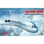 FR- ICM 1/144 Ilyushin-62M, Soviet Passenger Aircraft (100% new molds) - 14405