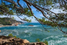 Mediterranean rocky coast Tossa del Mar Costa Brava Catalonia Spain