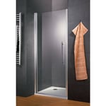 Porte de douche pivotante, verre 5 mm anticalcaire, style, profilé aspect chromé Schulte sur mesure a personnaliser