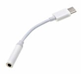 Type C to AUX 3.5mm USB Adapter Audio Headphone Jack Cable white