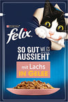 FELIX Nourriture pour Chat Humide en gelée, avec Saumon, Lot de 26 (26 x 85 g)