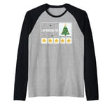 I Am Working For Christmas Break 5 Stars Xmas Tree Raglan Baseball Tee