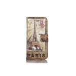 Classic Paris London Retro Leather Case Cover With Stand For Apple Iphone 5 S 5s