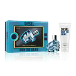 DIESEL ONLY THE BRAVE GIFT SET EDT 50ml + SHOWER GEL 100ml RRP £55 SEE PHOTOS