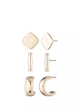 Lauren Ralph Lauren Trio Logo Stud Earrings, Pack of 3 Pairs, Gold