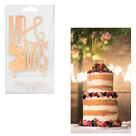 Perfect Day Mr and Mrs Gold Acrylic Cake Topper Wedding Anniversary