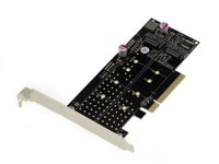 KALEA-INFORMATIQUE Carte contrôleur PCIe 3.0 x8 pour 2 SSD M.2 NVMe M Key (M2 NGFF). Avec Chipset PERICOM PI6C20400ALE