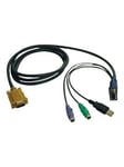 Tripp Lite 6ft USB / PS2 Cable Kit for KVM Switches B020-U08 / U16 & B022-U16 6' - keyboard / video / mouse (KVM) cable - 1.8 m