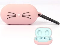 Le manchon de protection en caoutchouc est compatible avec les écouteurs Samsung Galaxy Buds Plus 2020 / Galaxy Buds 2019 ? Cute Cartoon Cat-Rose