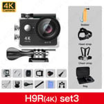 Actionkamera Ultra HD 1080P 4K/30fps WiFi 2,0-tums skärm 170D 30M Undervatten Vattentät Videoinspelning Sport Extreme Pro Cam 4K set3