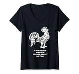 Womens Funny Sarcastic Joke Embarrassing Design for Chicken Owners V-Neck T-Shirt