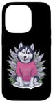 iPhone 14 Pro Husky with lilac Case