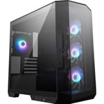MSI MAG PANO M100R PZ Micro-ATX PC Case-Micro-ATX Capacity,3x120mm Reverse-blade ARGB Fans and1x120mm ARGB Fan with Hub Controller,GPU Support Stand,Level Indicator,33mm Cable Routing Space