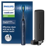 Philips Sonicare 5500 - Brosse à dents électrique sonique avec 2 modes, Alerte de pression, EasyStart, SmarTimer et BrushPacer, Bleu marine, modèle HX7113/01