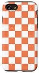 iPhone SE (2020) / 7 / 8 Classic Orange & White Checkered Big Vintage Checkerboard Case