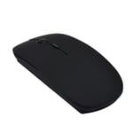 Smal trådlös Silent Mouse Gaming Mouse för Laptop PC-spel SVART