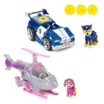 PAW Patrol The Mighty Movie Car Helicopter 2 Vehicle Pack Chase Skye Figures New