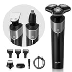 SEJOY 5in1 Electric Rotary Shaver Cordless Mens Body Beard Trimmer Wet Dry Razor