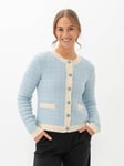 Y.A.S Livia Long Sleeve Short Knit Cardigan - Dame - Blå - XS