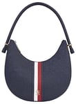 Tommy Hilfiger Femme Sac Emblem avec Fermeture Éclair, Multicolore (Space Blue), Taille Unique