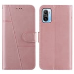 Xiaomi Poco F3 Case Premium Pu Nahkainen Lompakko Kickstand Feature Cover - Rosegold