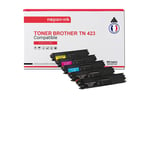 NOPAN-INK - Toners x5 - TN423 TN 423 (Noir x2 + Cyan + Magenta + Jaune) - Compatible pour Brother HL-L8260CDW L8360CDW, MFC-L8690CDW L8900CDW, DCP-L8410CDW