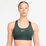 Nike W Nk Swsh Med Spt Bra Uusimmat VINTAGE GREEN/WHT