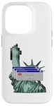 iPhone 14 Pro Cool New York City NYC Statue of Liberty USA Flag Design Case