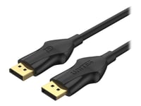 Unitek - Displayport-Kabel - Displayport (Hane) Till Displayport (Hane) - 3 M - 8K60hz Stöd, 1440P Stöd 240 Hz - Svart