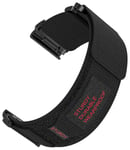 Tiera Garmin Epix svart nylonarmband 22 mm quick release