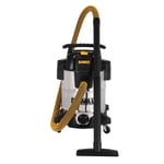 DEWALT Stainless Steel Wet & Dry Vacuum Cleaner 38 Litre with 2.1m Hose DXV38S