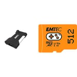 Emtec - Pack Gaming : Disque SSD Externe X210G 1 to + Carte Mémoire microSD 512GB - Pack De 2