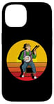 Coque pour iPhone 14 Lecteur banjo Sunset Music Lover