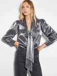 Monsoon Orla Organza Top, Silver