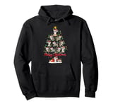 Cat Xmas Lighting Santa Cat Christmas Tree Pullover Hoodie