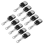 Irishom 10Pcs 433MHz Electric Cloning Universal Wireless Gate Garage Door Opener Remote Control Fobs Replacement Key Fob, with Key Cover Slide