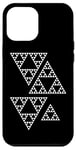 iPhone 14 Pro Max White Sierpinski Triangle Fractal Geometry Math Shapes Mania Case