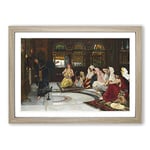 Big Box Art John William Waterhouse Consulting The Oracle Framed Wall Art Picture Print Ready to Hang, Oak A2 (62 x 45 cm)